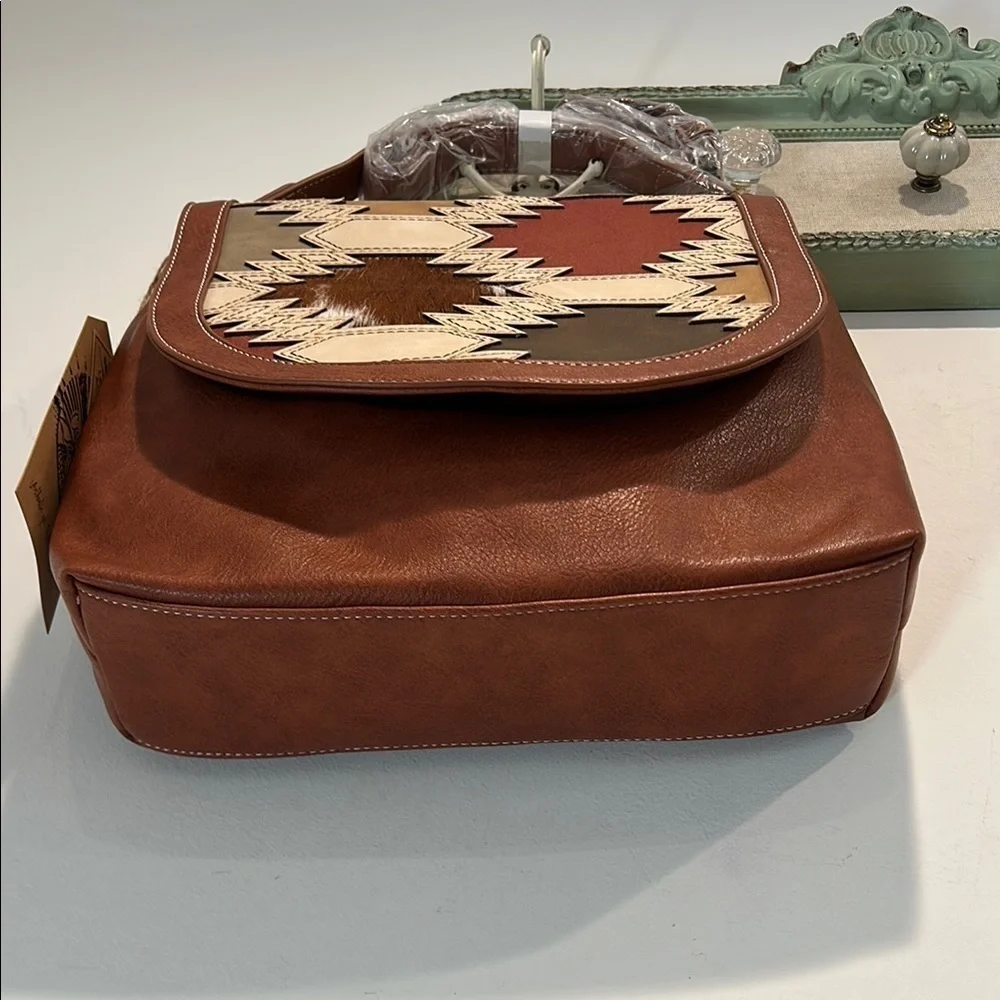 Catchfly South western boho Brown concealed carry crossbody Bag new w tag